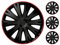 M MOTOS 4er Radkappen 14 Zoll - Flexibel, leicht, Schutz vor Verblassen, Universal (14 Zoll), Black, Acrylnitril-Butadien-Styrol