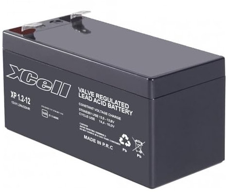 XCell XP1.2-12 / 12V 1,2Ah AGM Blei Akku VDs ersetzt Vision CP1212S