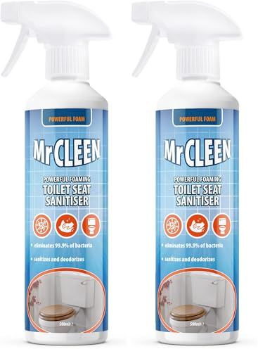 Mr Cleen Toilet Seat Sanitiser-Kills 99.9% of Bad Bacteria, 500ml (Pack of 2)