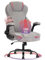 Fantasylab Bürostuhl 180KG Chefsessel Bürostuhl Stoff Schreibtischstuhl Ergonomischer Drehsessel XXL Office Chair, Grau