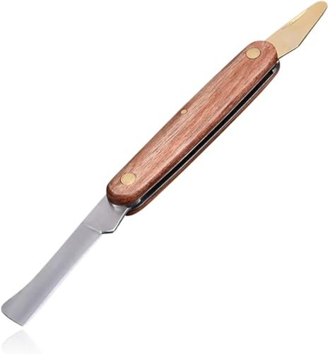 Cuchillas dobles multifuncionales, cuchillo de injerto, cuchillo de jardín de injerto con pelador, plegable
