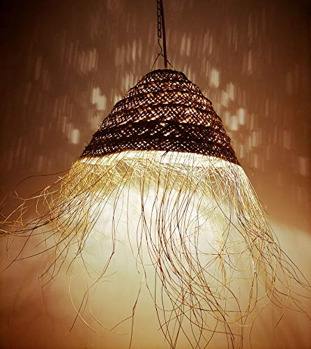 Generico Lustre à Suspension en Paille Artisanale Marocaine: Style Ethnique, Éclairage Naturel et Confortable 2403211019, 2403211001