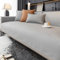 ZCXRYFL Sofabezug Anti-Rutsch-Couch üBerzug In L/U-Form 1 2 3 4-Sitzer-Wasserdichter Sofa üBerwurf Decke FüR Leder/Holz/Stoff Sofa Katzen Kratzfeste Decken FüR Balkon, Kunstleder(110X160cm,Grey)