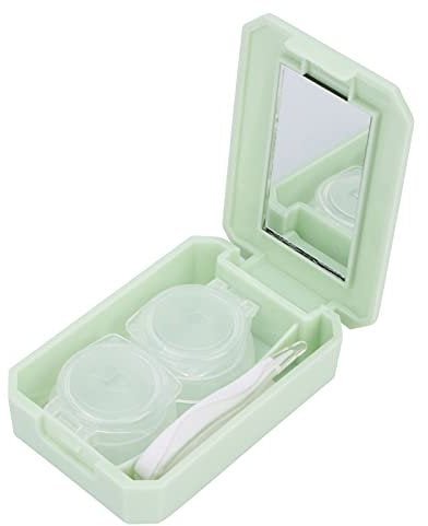 Verdant Touch Contact Lens Box Contact Lens Box Holder Container Kit (Green) Avocado Portable Fashionable Women