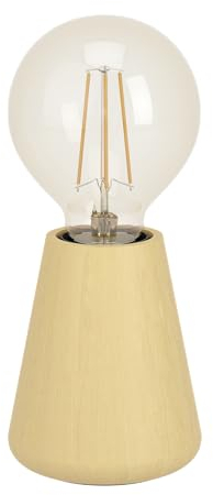 EGLO Tischlampe Asby, Deko Tischleuchte japanisch, Nachttischlampe aus Holz in Hellbraun, Tisch Lampe für Wohnzimmer und Schlafzimmer, FSC-zertifiziert, E27 Fassung