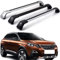JUNYEW Dachträger für Peugeot 3008 2017-2020 - Aluminium, 2 Stücke, 75 Kg Tragkraft, Integrierte Dachreling, Vormontiert, Inklusive Schloss