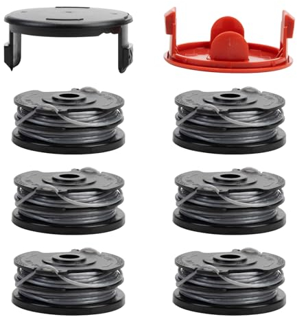 FanPaYY Rasentrimmer Fadenspule F016800351 für Bosch Advancedgrasscut36 ART 24 ART 24+ ART 27 ART 27+ ART 30 ART 30+ ART 30-36 LI Länge 6 m Gewindedurchmesser 1,6 mm, 6 Spulen + 2 Kappe