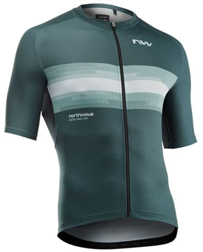 Northwave Force Evo Fahrrad Trikot kurz grün/grau 2025: Größe: L (50)