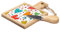 Ingrosso e Risparmio Bomboniera Matrimonio 1 pz Sottopentola Tagliere in Legno Bamboo e Ceramica Mattonella Quadrata Fantasia Cuori Colorati Idea Regalo Anniversario Accessori Cucina Stile