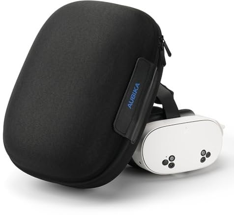Aubika Carrying Case for Meta Quest 3/3S/2/Pro & PICO 4 Accessories - All-in-One Travel Storage Case for VR Headset, Head Strap, Controller and Other Accessories