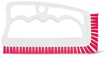 FUGINATOR® | Fugenbürste für Bad, WC & Küche – Handliche Bürste zur Fugenreinigung von Wand- & Bodenfliesen – Effektive Spaltreinigungsbürste für Enge Zwischenräume – Made in Germany – Weiß/Pink