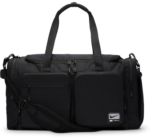 Nike Men's NK UTILITY M POWER DUFF - 2.0 Backpack, Black/Black/White, One Size
