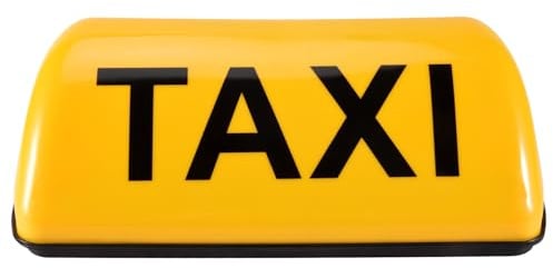 Huudngeje 12V Impermeable SeñAl Superior Medidor MagnéTico LáMpara de Cabina Luz LED LáMpara de SeñAl Taxi - Amarillo