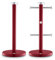 Swan SWKA18531RN Townhouse Towel Pole and 6 Mug Tree Set with Colour Coated Iron, Chrome Accents and Weighted Bases, Red