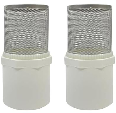 Lot de 2 filtres de tuyau d'arrosage, filtre en maille PVC de 63 mm, filtre d'entrée de pompe à eau de jardin, raccord de tuyau d'aquarium, filtre en maille en acier inoxydable pour tuyau en PVC