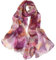 MUNSKT Sommerschal Damen Dünn Chiffon Schal Leicht Blatt Violett für Strand Alltag Party Bankett