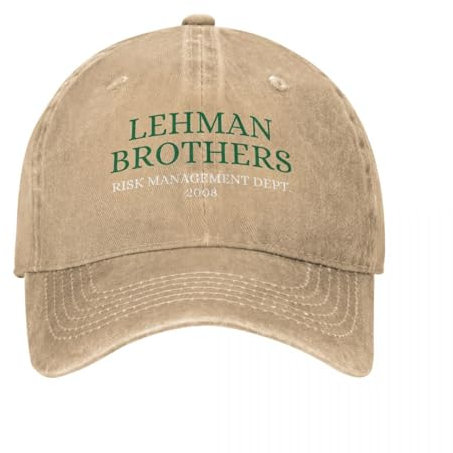 ZXMDJHJ Baseballmütze Mode Lehman Brothers Baseballmützen für Männer und Frauen getragen Papa Hut mit Waschung Vintage Stil für draußen 2008 Geschenk