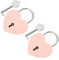 WHAMVOX 2Sets Heart Shaped Luggage Locks Decorative Keyed Padlocks for Backpacks and Suitcases Construction for Security and Durability for Couples and Travel