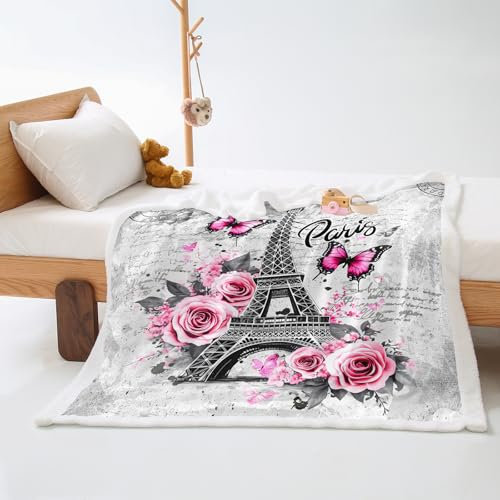 Coperta Pile Rosa Grigio Bianco Plaid Divano Flanella Lana di Agnello Blanket Durevole Coperta pile Singolo Morbido Copriletto Addensare Coperte Pile Letto 80x150cm