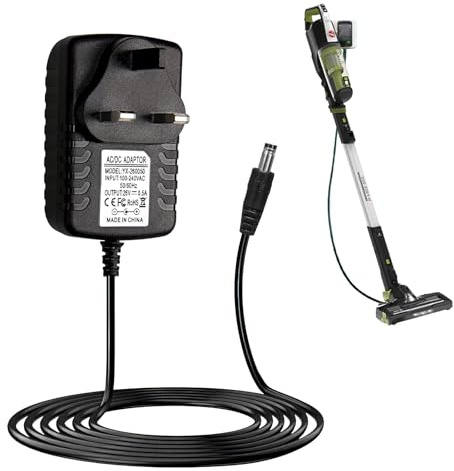 26V Charger for Hoover H-Free 100, H-Free 200, H-Free 500, H-Free 700, H-Free 800 Cordless Sweeps,Power Adapter for Hoover HF122GH, HF222MPT, HF522UPT, HF522BH with 1.8m Cable Black