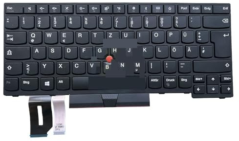 YLLOZDE Tastatur mit Hintergrundbeleuchtung für ThinkPad E480, E485, E490, E495, L380, L390, T490(GR no Backlit)