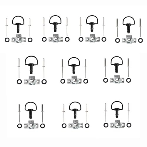 Kit 10 uds. TORNILLERIA D-Ring Rapida Carenados de Fibra para Motos 17mm. (Negro)