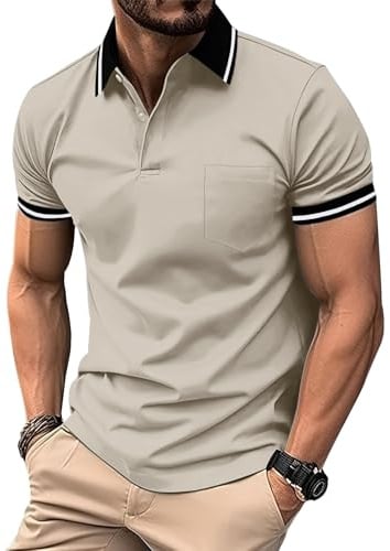 ZITY Poloshirt Herren Kurzarm Golf Polo Shirts für Herren Atmungsaktiv T Shirt Tennis Poloshirt Männer