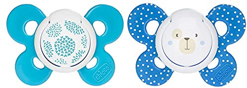 Chicco PhysioForma Succhietto Comfort 6-16 Mesi, Ciuccio Bimbo con Tettarella in Silicone, Supporta la Respirazione Fisiologica Favorisce il Corretto Sviluppo della Bocca, Azzurro in Colori Assortiti