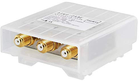 Venton DiSEqC 2/1 Schalter DIWO-218E I Sat Switch für 2 Satelliten 1 Sat-Receiver I Sat Umschalter 2.0 mit Wetterschutzgehäuse - 4K Ultra HD-TV 3D Full-HD I Einkabellösung Sat I kein Multischalter