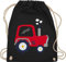 Shirtracer Turnbeutel Rucksack - Kinder Traktor - Unisize - Schwarz - wechselsachen beutel kindergarten beuteltasche kita bag baumwolle turntasche kindergartenkinder rucksäcke mädchen turn tasche aus