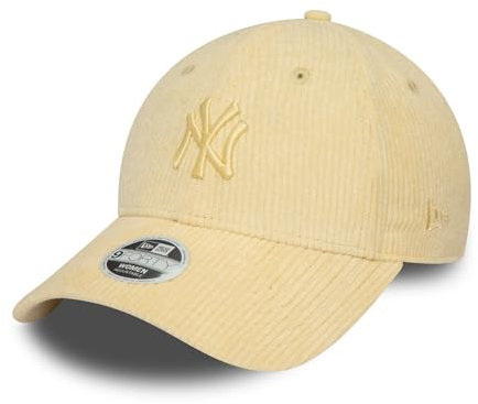 New era NY Cap für Frauen New York Yankees MLB Cord Kappe verstellbar Teamlogo gelb - One-Size