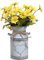 Soyizom Milchkanne im Shabby-Chic-Stil, mit Herz- und Seil-Design, französisches Bauernhaus-Deko, Verzinkte Blechdose, rustikale primitive Eimer-Vase für dekorativen Blumenhalter