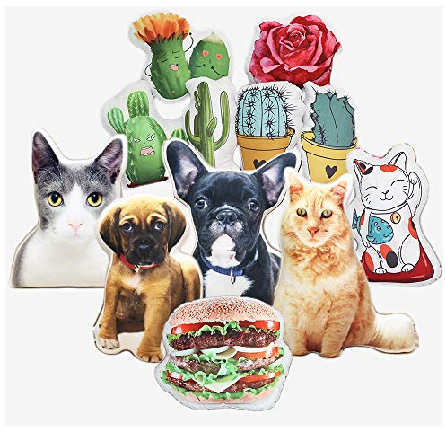 ASSIALL Personalisiertes Kissen DIY Benutzerdefinierte Hundekatze Anime Blumenerde geformte Kissen 3D Duplexdruck Sofa Auto Poly Baumwolle Wurfkissen Creative Memorial Handcraft Geschenk (52cm)
