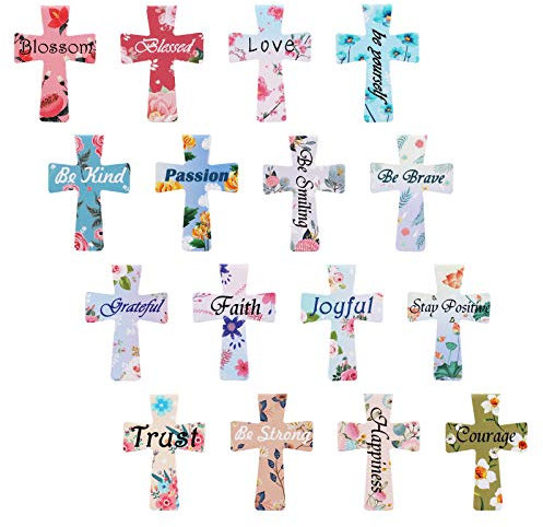 VETPW 16 Stück Blumen Magnetische Lesezeichen mit inspirierenden Worten, Kreuzform Magnet Seiten Buchmarkierungen, Bunt Seiten Clips Lesezeichen für Studenten Schule Büro Lesen