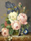 ygghj Stickbilder Kreuzstich,Stickpackung Stickbild Stickvorlage Sticken Stickset Pflanzen Sie Eine Blume 40X50Cm Neujahrs Home Decor Kreativität Geschenke 11Ct (Vorgedruckte Leinwand)