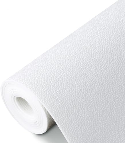 WochiTV Shelf Liner for Cabinets, Drawer Non Adhesive Non Slip Foam Mat for Kitchen, Pantry, Bathroom, Cupboard, Garage, Closet, Shelves, Drawer, Tool Box, White 17.5 x 118 inches