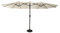 Parasol de jardin double 2,7x4,6m LINAI beige en acier.