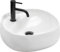 VBChome Waschbecken 46 x 46 x 12 klein Keramik Eckwaschbecken Waschtisch mit Loch Handwaschbecken AUFSATZWASCHBECKEN WASCHSCHALE GÄSTE WC