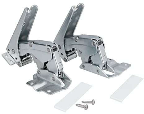 Europart Türscharnier Set für BOSCH 10052968 Kühlschrank Gefrierschrank KühlGefrierKombination, Silber