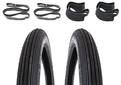 Streetparts24 Komplett Satz Reifen + Schlauch + Felgenband 2 1/4 x 17, 2.25-17 Zoll passend für Hercules Zündapp Kreidler Simson