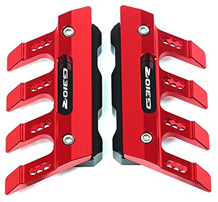 Motorradzubehör Für BMW G310R G310r Motorrad CNC Aluminium Kotflügel Seitenschutzblock Vorne Bremsscheibe Bremssattel Schutzabdeckung (Farbe : Rot)