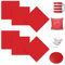 LUCKIGUCK Einfarbig Infusible Transfer Ink Sheets 6 Stück/Set, Unschmelzbare Transfer-Tintenblätter 30.5 x 30.5 cm Solid Color, Farb- und Mustertransferfolie (ROT)