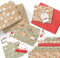 Papierdrachen 6 Bögen Weihnachts Geschenkpapier 60x40cm bedruckt - 6 verschiedene Designs hochwertig auf 100g/m² Papier und 12 Geschenkanhänger (5x10cm) - Motiv Skandi Set 11