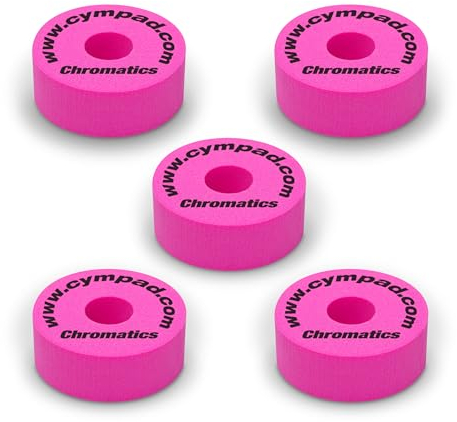 Cympad Rosa Chromatics Foam Cymbal Pad Set - Rondelle in schiuma a memoria di forma ad alta densità per migliorare il suono e la durata, adatte a tutti i supporti per piatti - 40/15mm