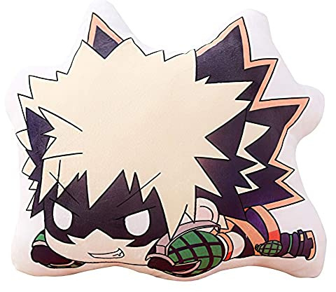 My Hero Academia Plüschkissen doppelseitig bedruckt 3D gedruckt Plüsch Stofftier Charaktere Katsuki Bakugo Gefülltes weiches Kissen Anime Cartoon MHA Plüschkissen