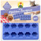 ChronoBalance® Silikon Backmatte wiederverwendbar, BPA frei, 10-Pfoten für Hundekekse und Hundeleckerlies zum Selbermachen in Pfotenform, auch für Pralinen- und Eiswürfel (10 Pfoten, Blau)