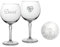 MASTERLASER3.0 Verre à cocktail gravé en verre Gin Tonic personnalisé personnalisable avec nom, initiales, date et différents caractères. Idée cadeau (1 pièce)