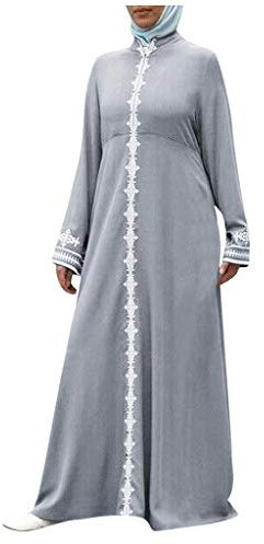 Sunnyuk Muslimisches Einfarbig Damen Lose Einteiliges Gebetskleid Cover Hooded Islamic Abaya Muslimische Kleide Kaftan Mit Hijab Konservative Kleidung Gebetskleid Den Ramadan für Ethnische
