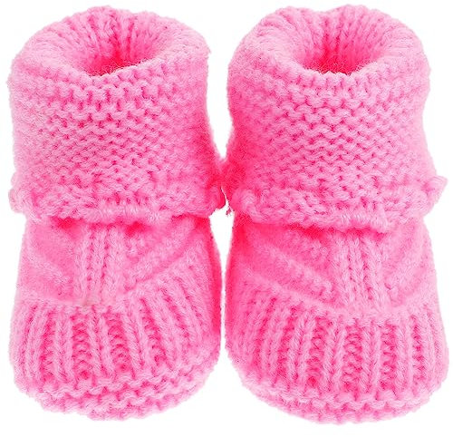 EXCEART Babyschuhe Für Neugeborene Handgestrickt Gehäkelt Gemütliche Schuhe Für Jungen Und Mädchen Socken Für Neugeborene Gestrickte Babyschuhe Für 0-3-6 Monate