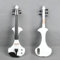 Violino elettrico a 5 corde Suono professionale Colore bianco Legno massello Raccordi in ebano Custodia per violino Arco